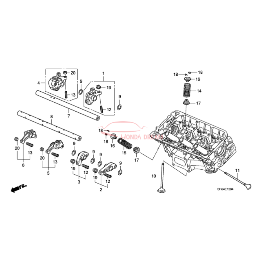 ARM ASSY,EXH-B RO (14627-R71-A00) - 3