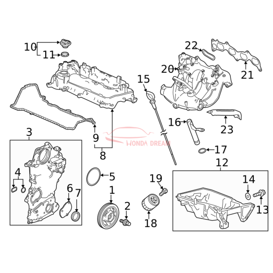 PUMP ASSY,OIL (15100-6C1-A01) - 3