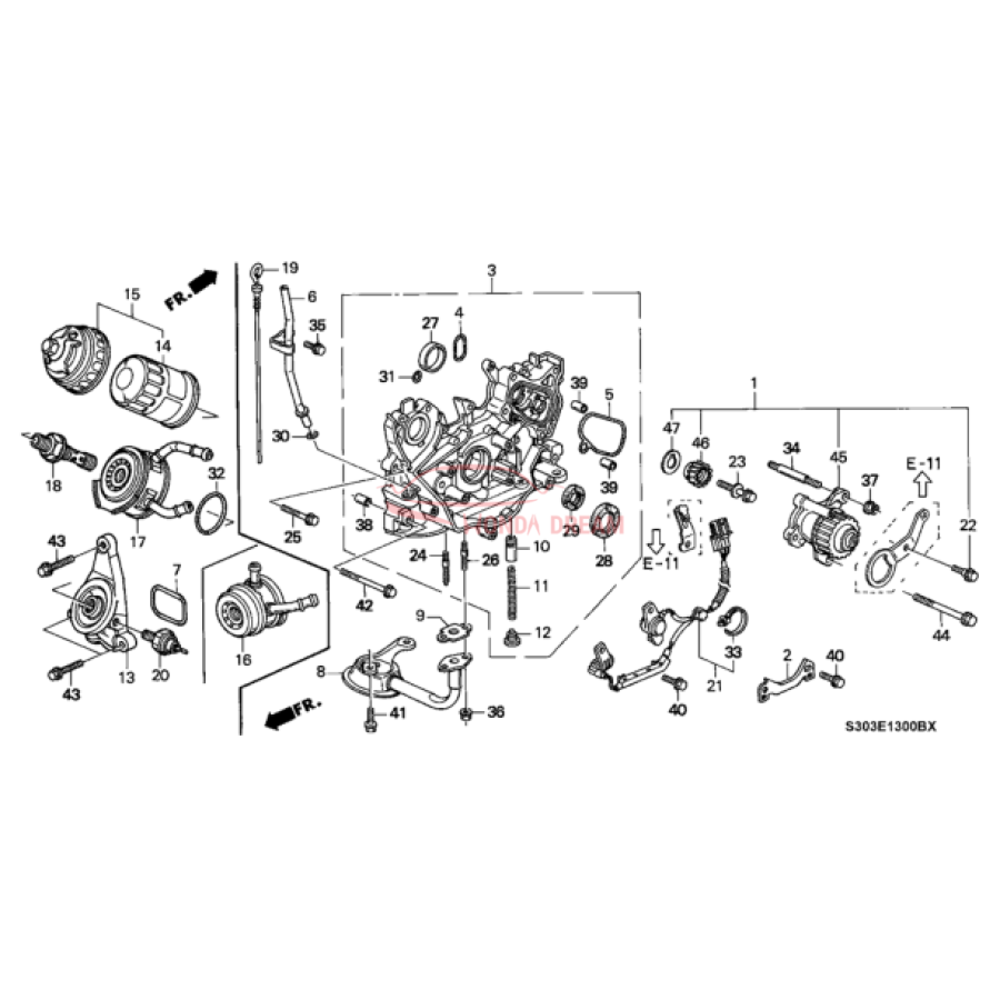 PUMP ASSY,OIL (15100-P13-A01) - 2