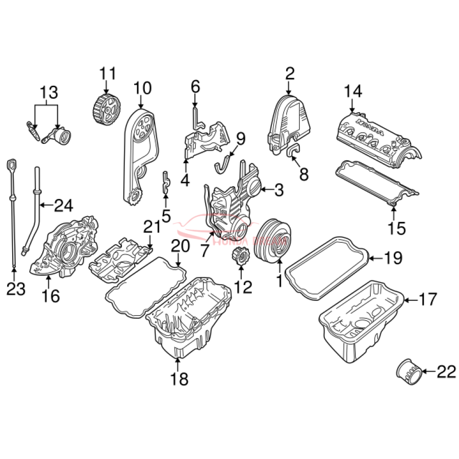 PUMP ASSY,OIL (15100-P7A-013) - 3