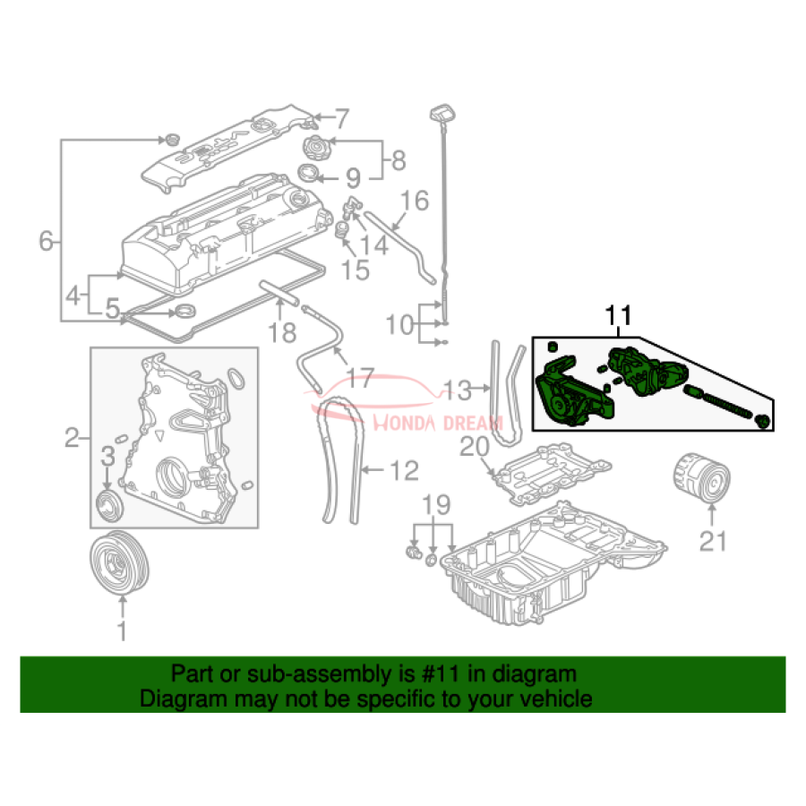 PUMP,ASSY OIL (15100-PCX-023) - 2