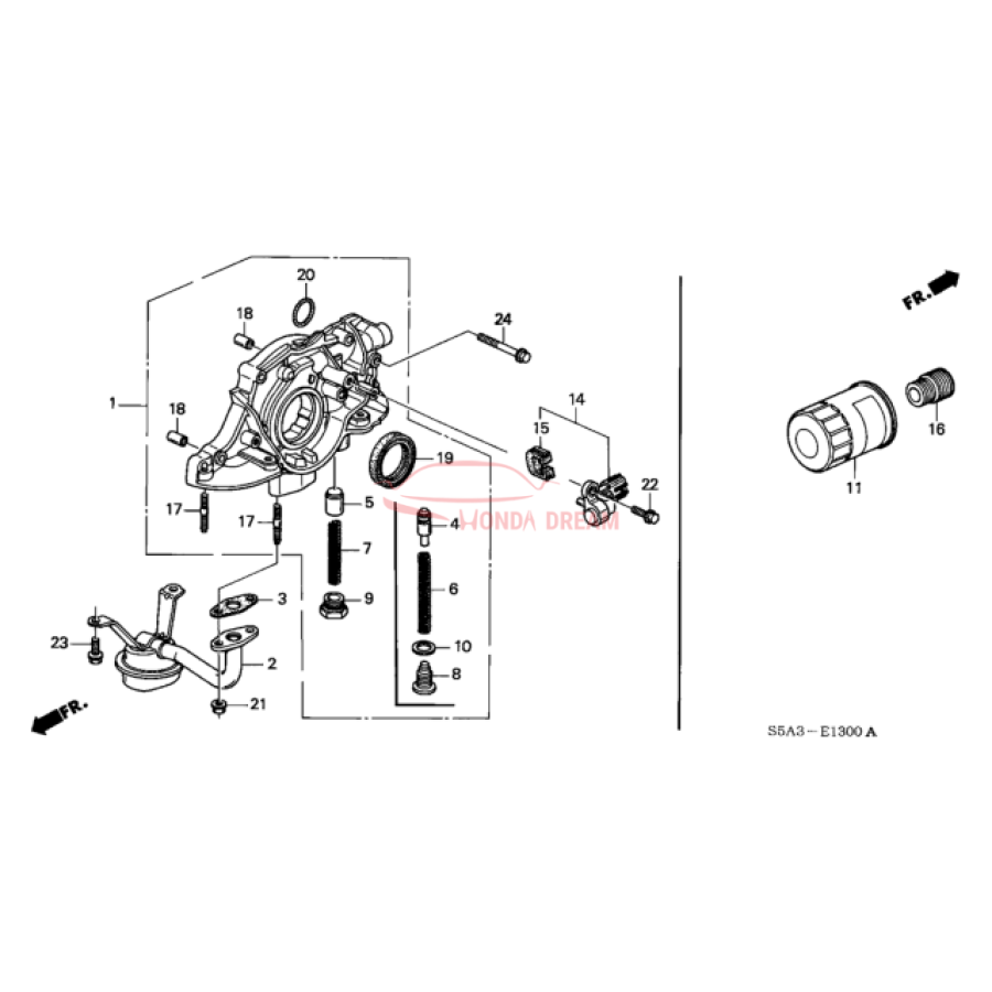 PUMP ASSY,OIL (15100-PLC-003) - 3