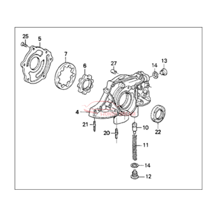 PUMP ASSY,OIL (15100-PM3-010) - 1