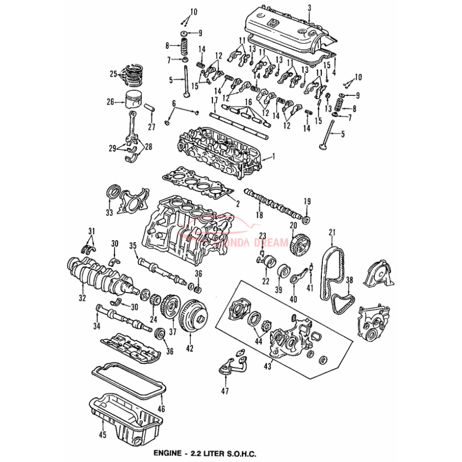 PUMP ASSY, OIL (15100-PT0-030) - 1