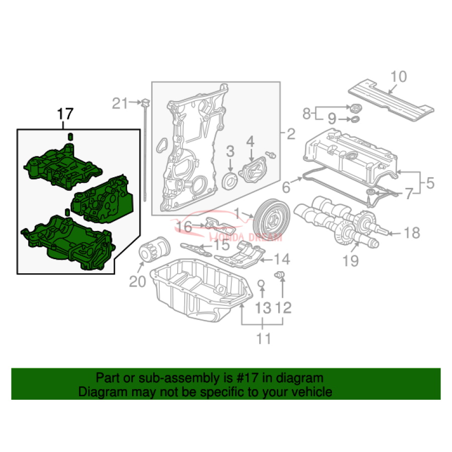 PUMP ASSY,OIL (15100-PZA-003) - 2