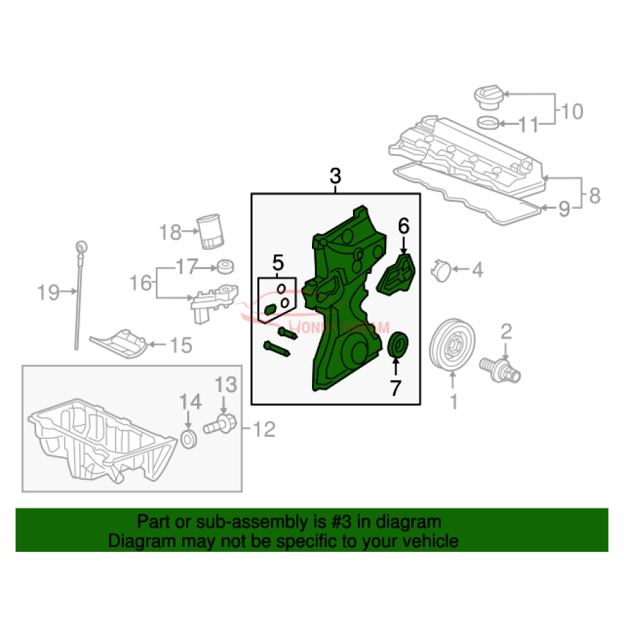 PUMP ASSY,OIL (15100-R1A-A01) - 2