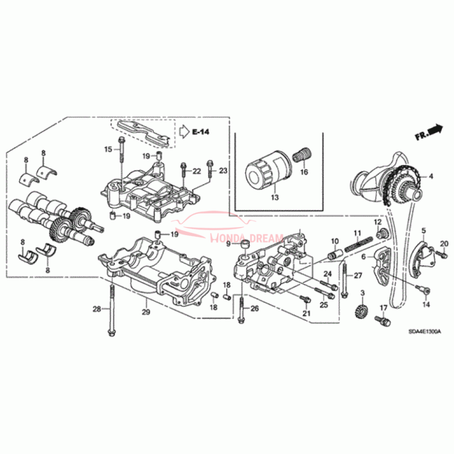 PUMP ASSY,OIL (15100-RAA-A02) - 1