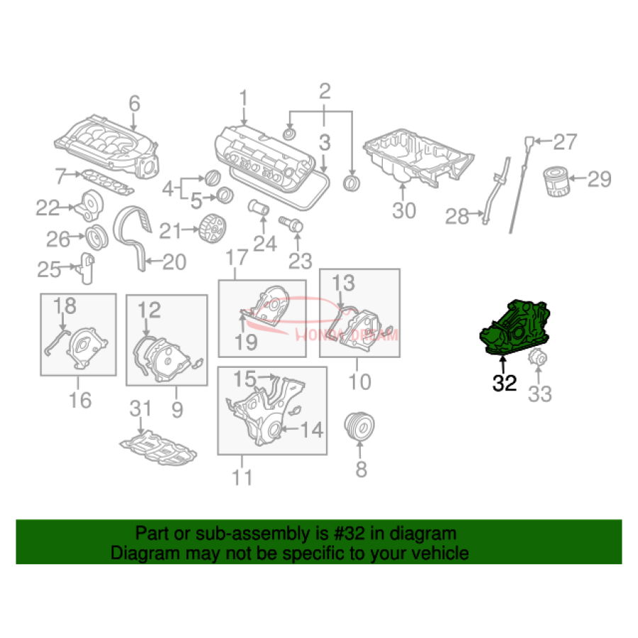 PUMP ASSY,OIL (15100-RCA-A03) - 2