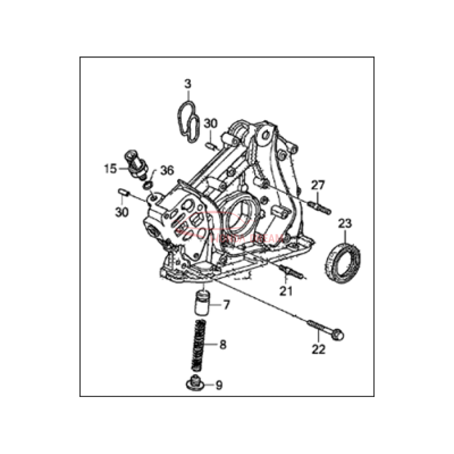 PUMP ASSY,OIL (15100-RDM-A03) - 3