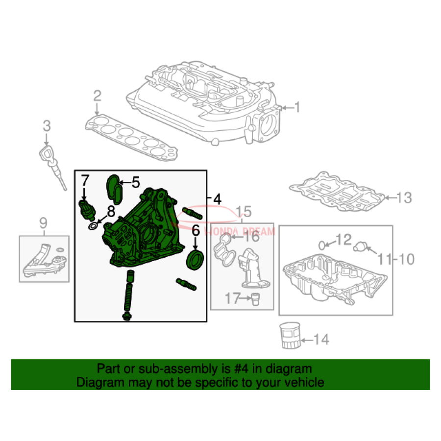 PUMP ASSY,OIL (15100-RYE-A11) - 2