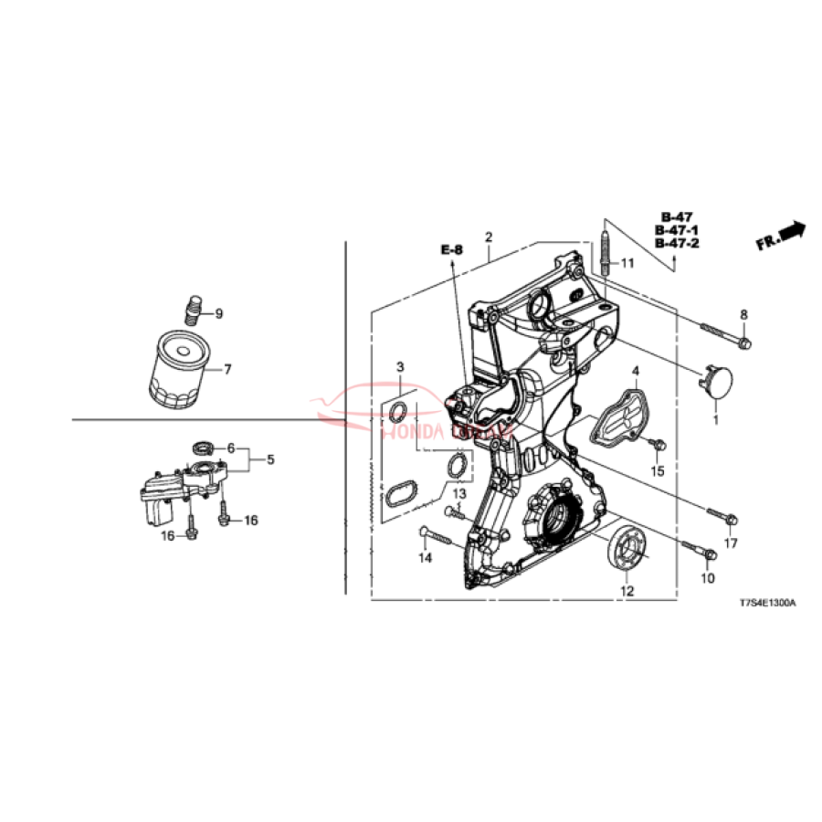 STRAINER COMP,OIL (15220-51B-H01) - 1