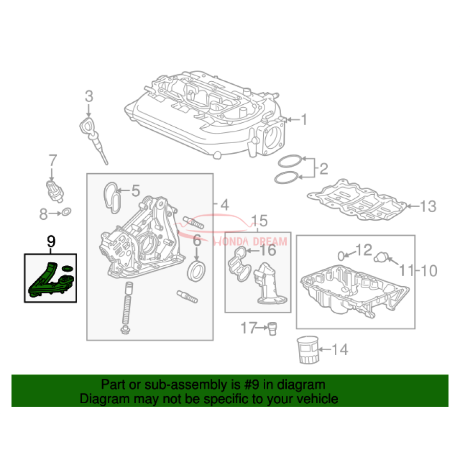 STRAINER COMP,OIL (15220-5J6-A01) - 3