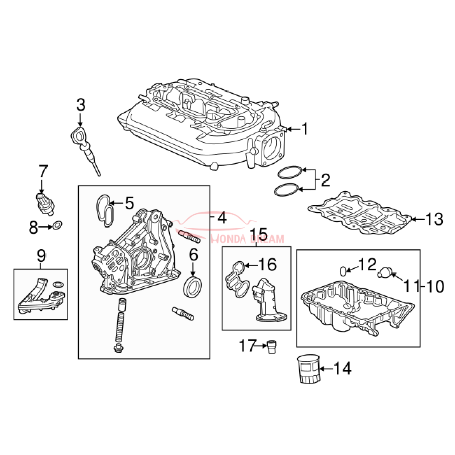 STRAINER COMP,OIL (15220-5J6-A01) - 2