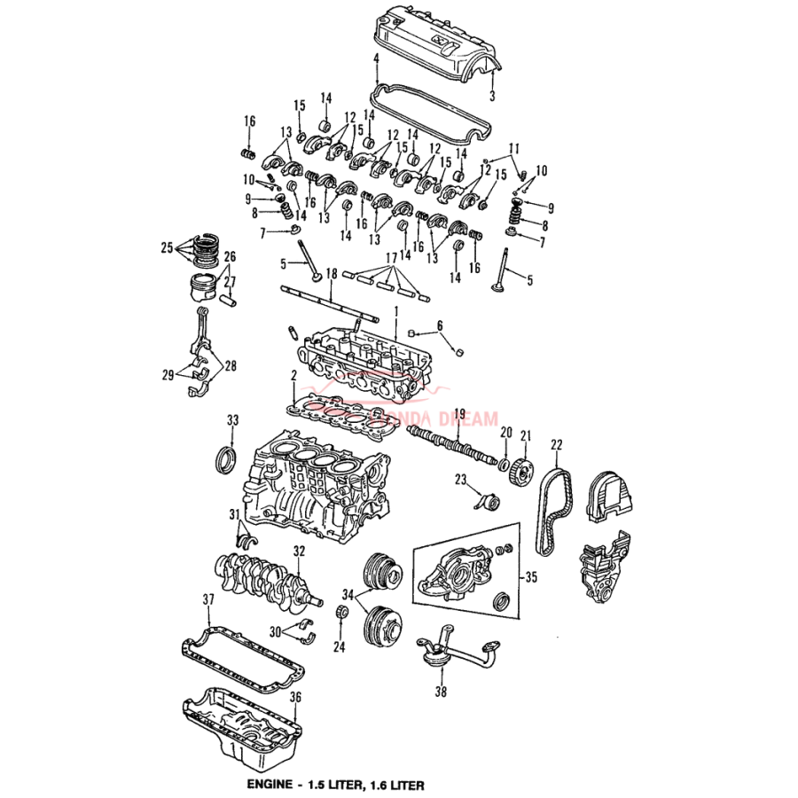 Маслозабірник системи змащування двигуна (15220-P08-305) - 1