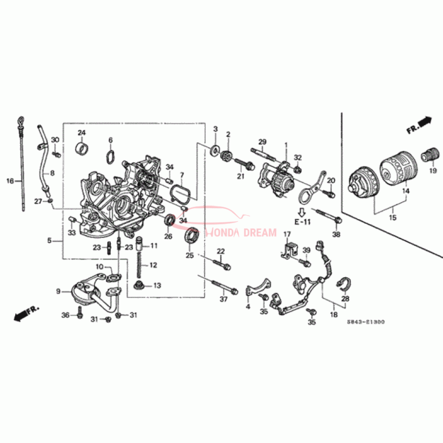 Маслозабірник системи змащування двигуна (15220-PAA-A00) - 1