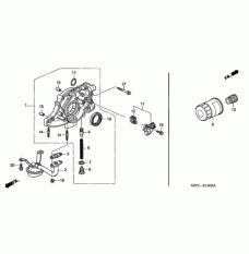 Маслозабірник системи змащування двигуна (15220-PLC-000)