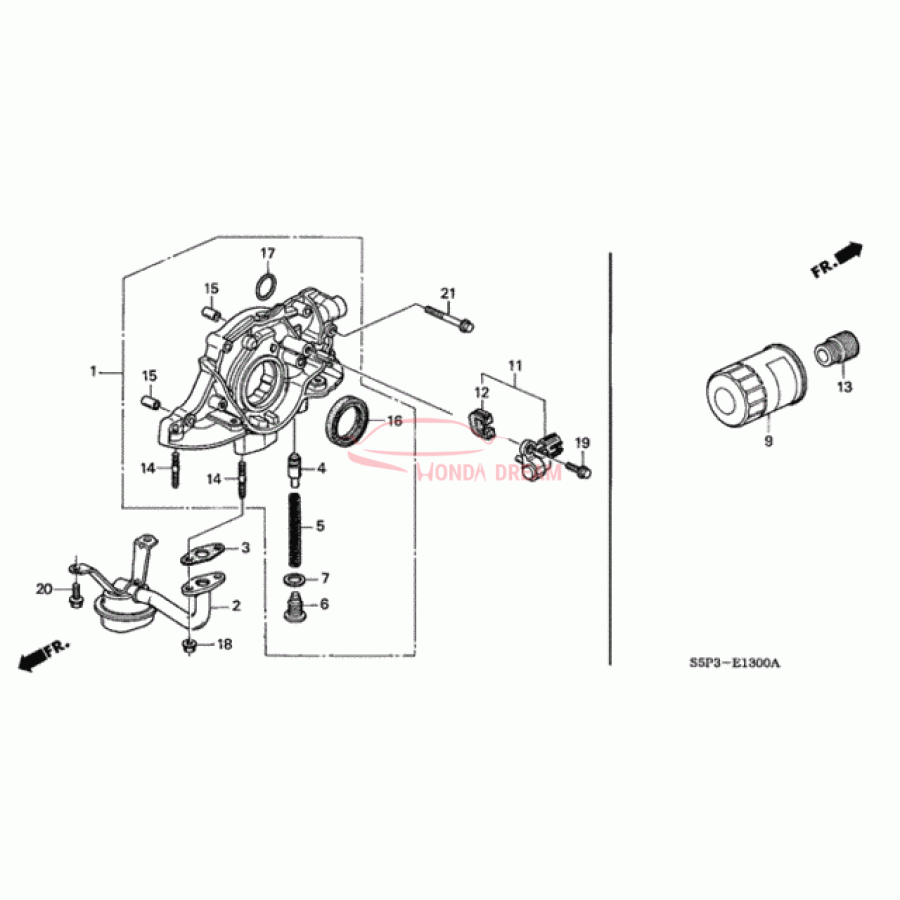 Маслозабірник системи змащування двигуна (15220-PLC-000) - 1