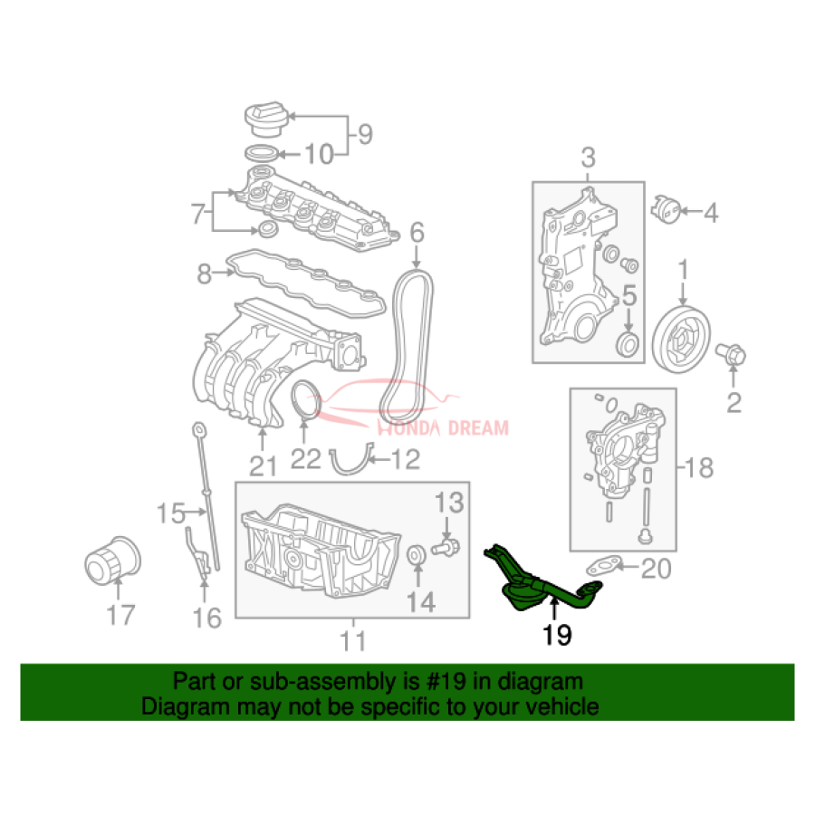 STRAINER COMP,OIL (15220-RB0-000) - 2