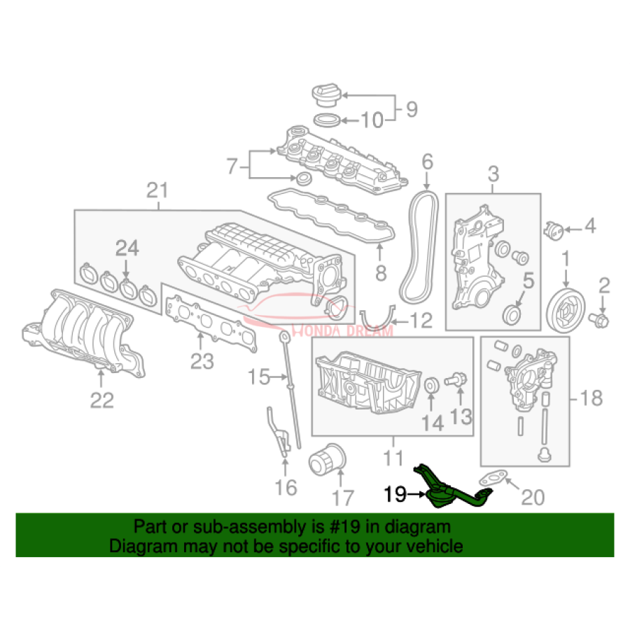 STRAINER COMP,OIL (15220-RB1-000) - 2