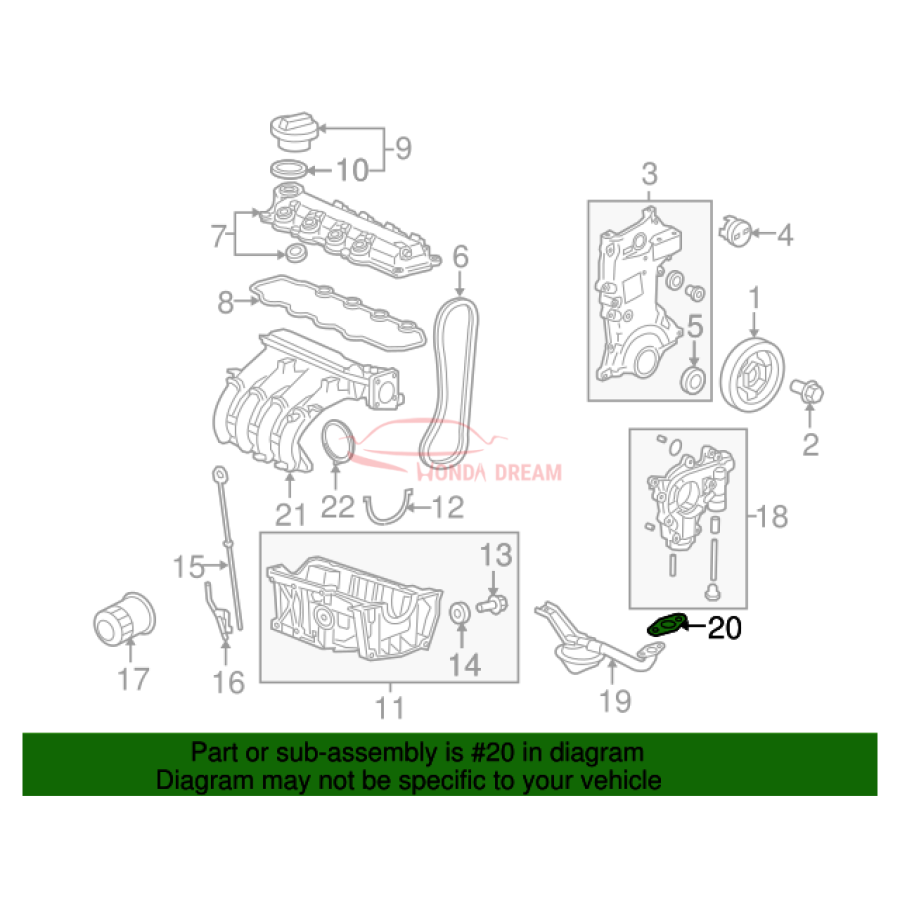 PKG,OIL STRAINER (15221-PZ1-000) - 2