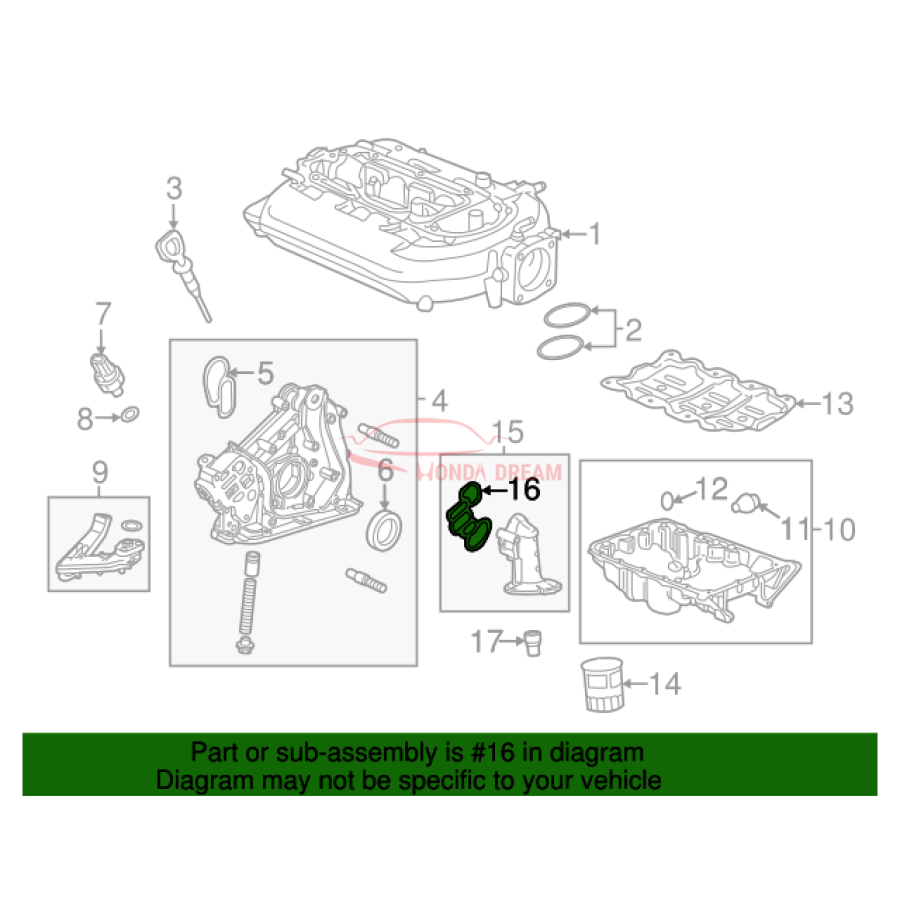 Gasket, Oil Filter Base (15302-5G0-A00) - 2