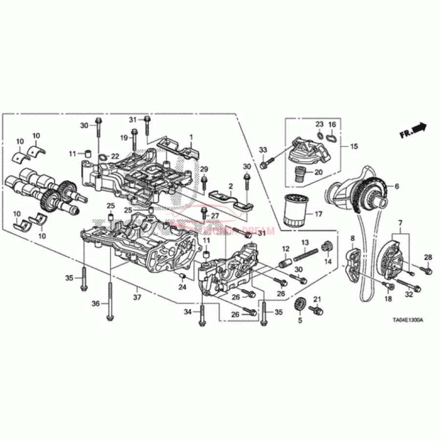 Gasket, Oil Filter Base (15312-R40-A01) - 1