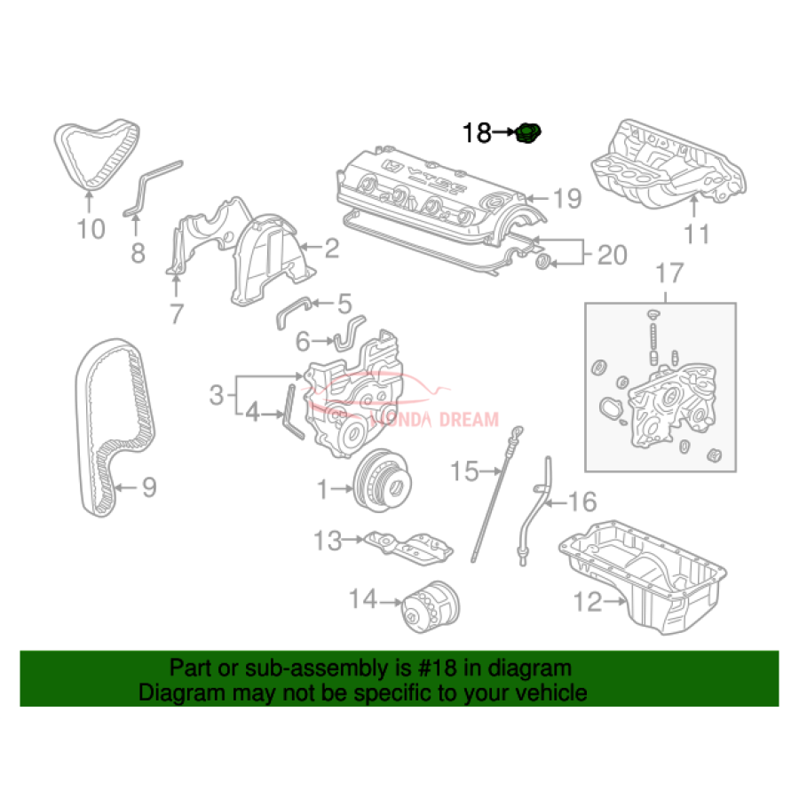 Кришка маслозаливного отвору (15610-PAA-A00) - 2