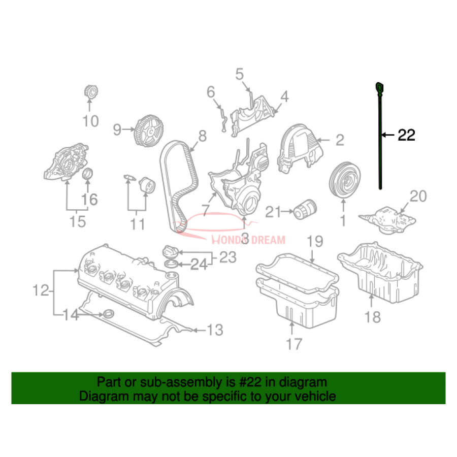 Gauge Complete, Oil Level (15650-PLM-004) - 2