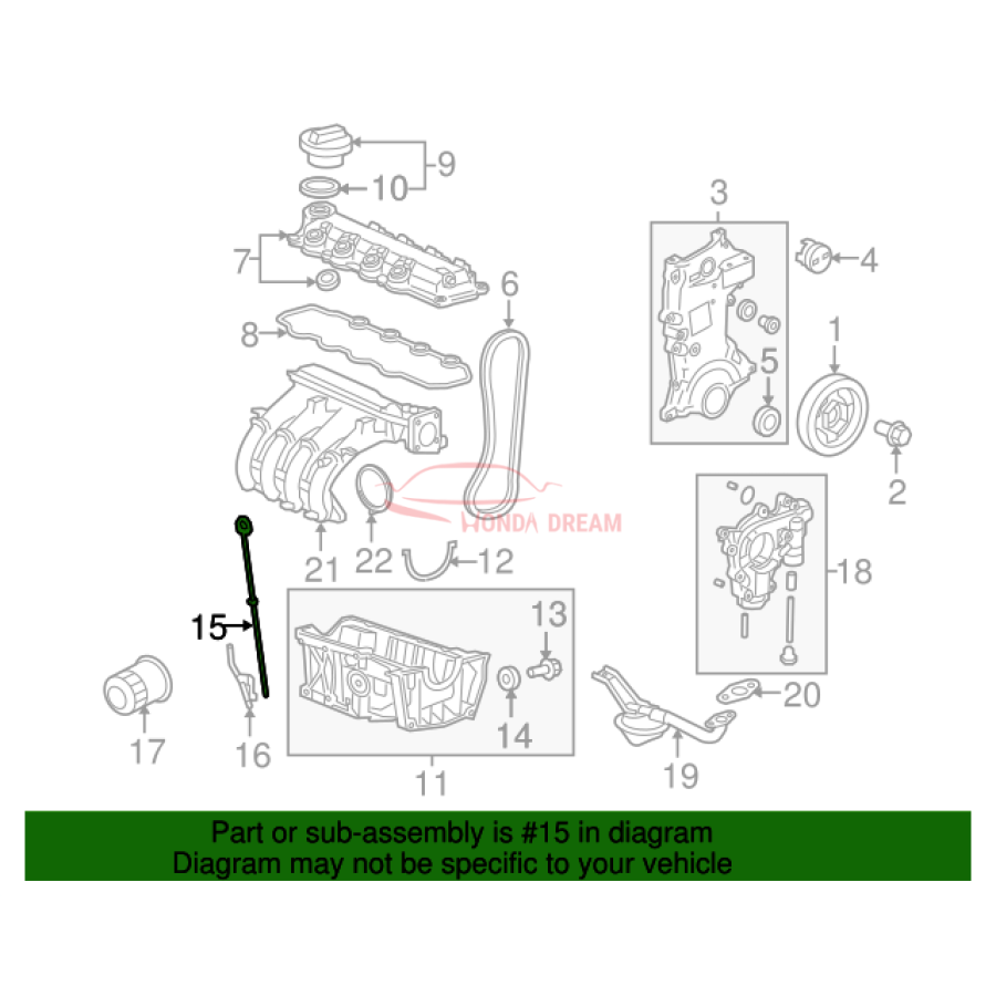 Gauge Complete, Oil Level (15650-RB0-000) - 2