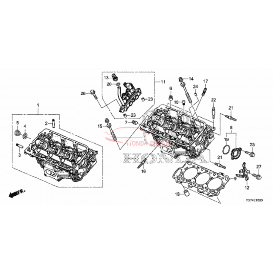 Клапан VCM передньої ГБЦ у зборі (15810-5J6-A01) - 1