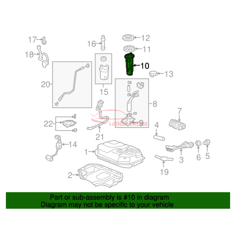 Fuel filter (16010-SDG-H00) - 3