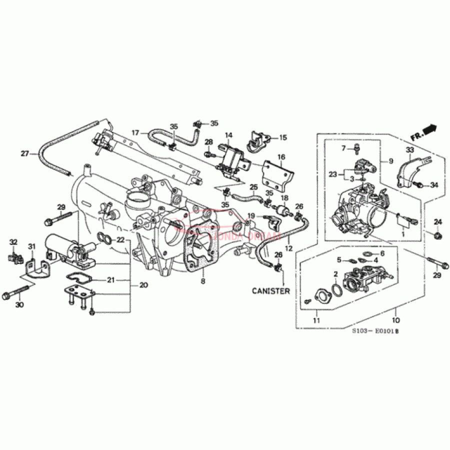 THROTTLE BODY ASS (16400-PHK-A51) - 1