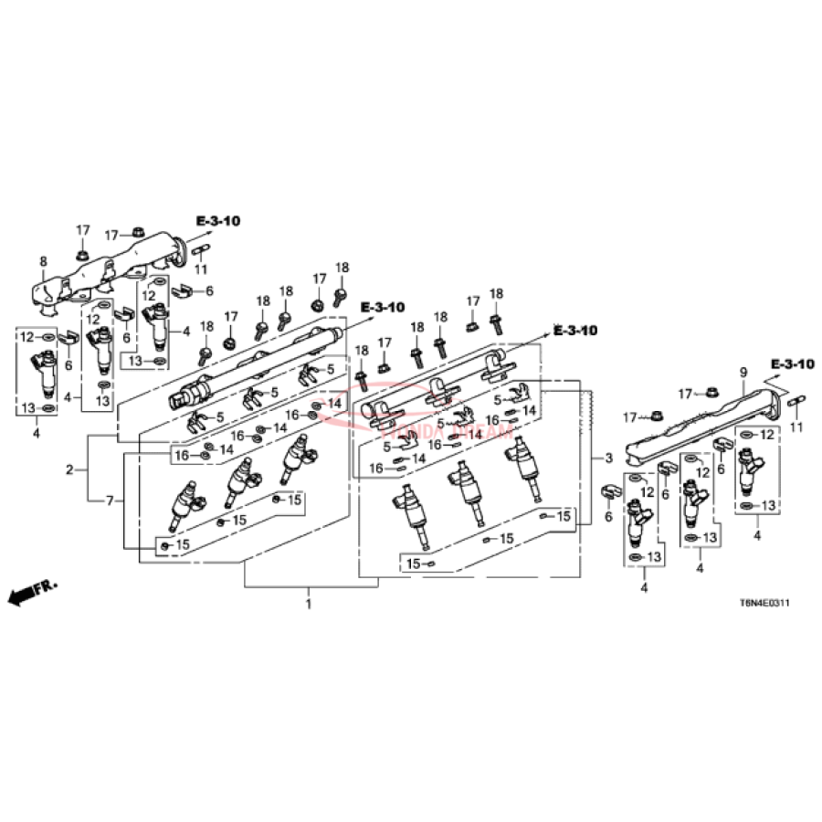 INJECTOR ASSY FUE (16450-R70-Z01) - 1