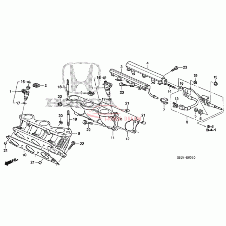 PIPE COMP,FR FUEL (16610-RKB-003) - 1