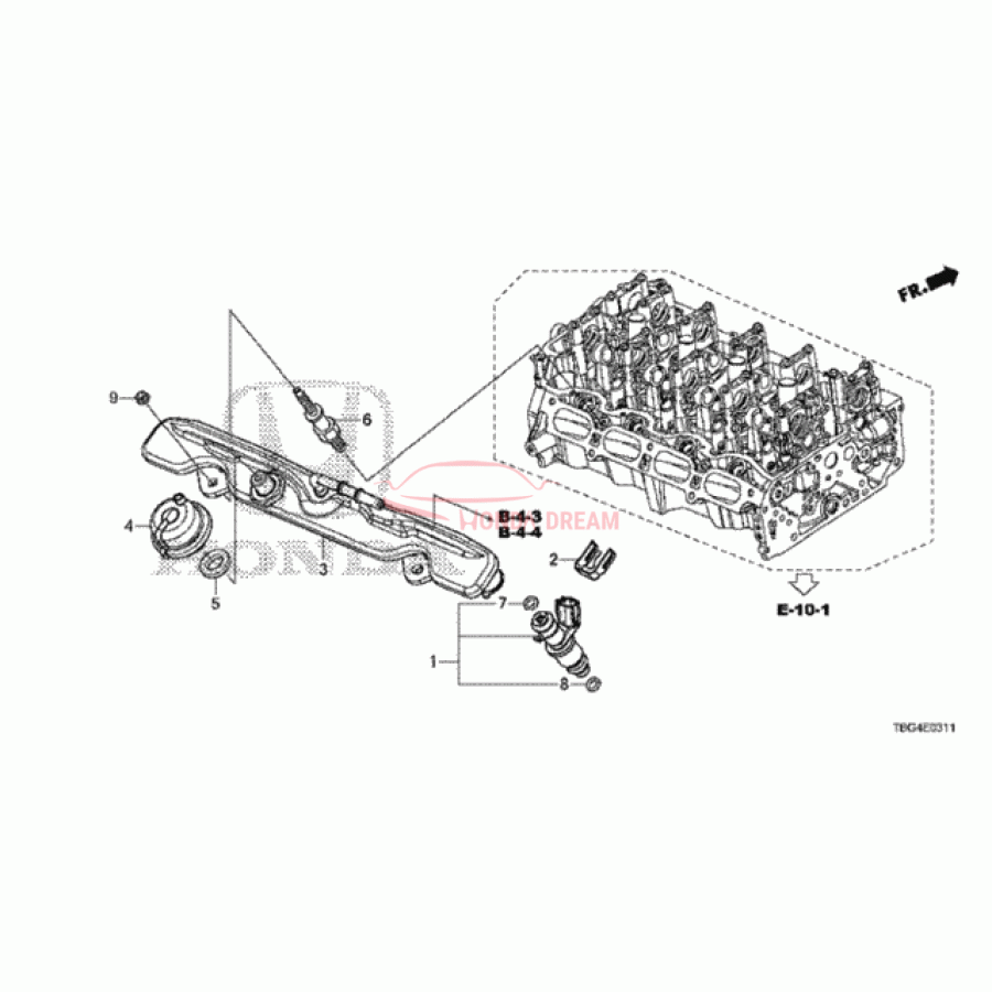 PIPE COMP,FUEL (16620-5B0-Y01) - 1