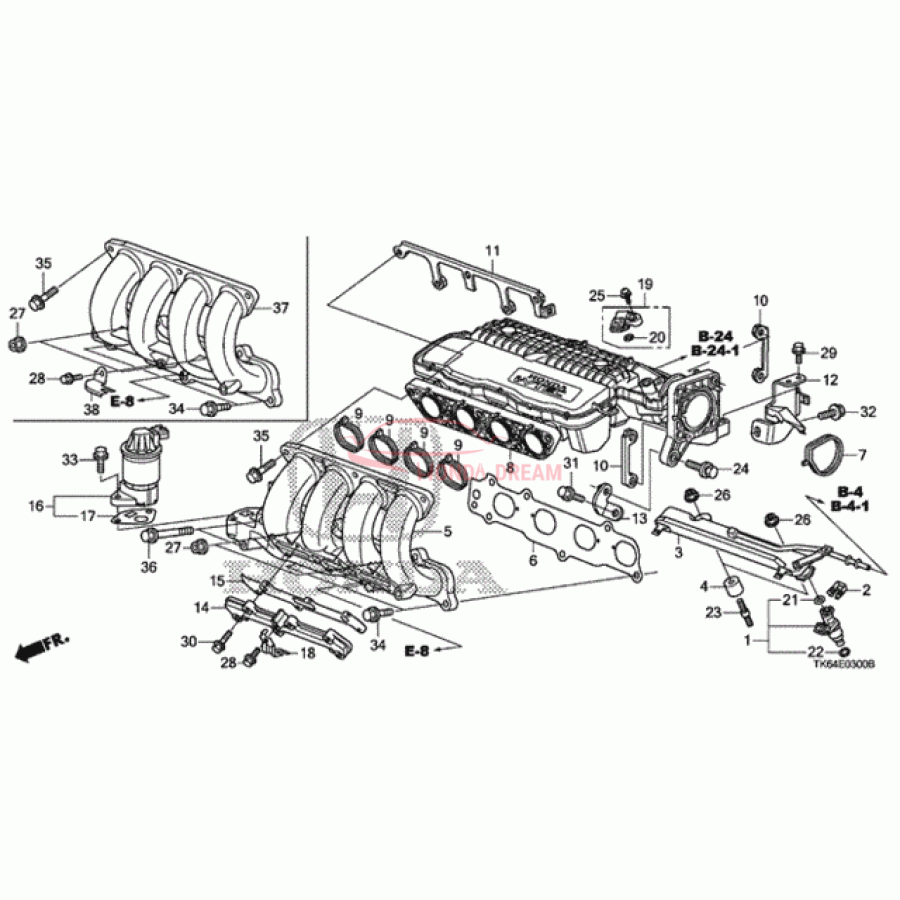 PIPE COMP,FUEL (16620-RB0-003) - 1