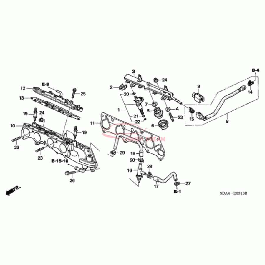 Pipe Complete B, Fuel (16721-RAA-A01) - 1