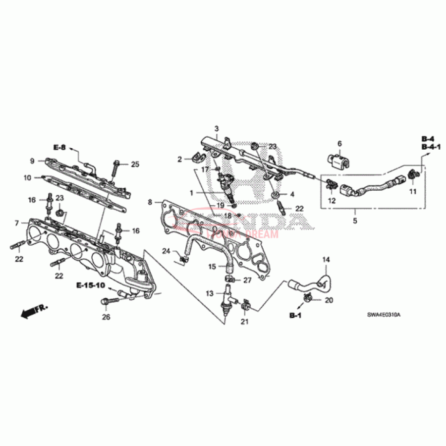 Pipe Complete B, Fuel (16721-RRA-A01) - 1