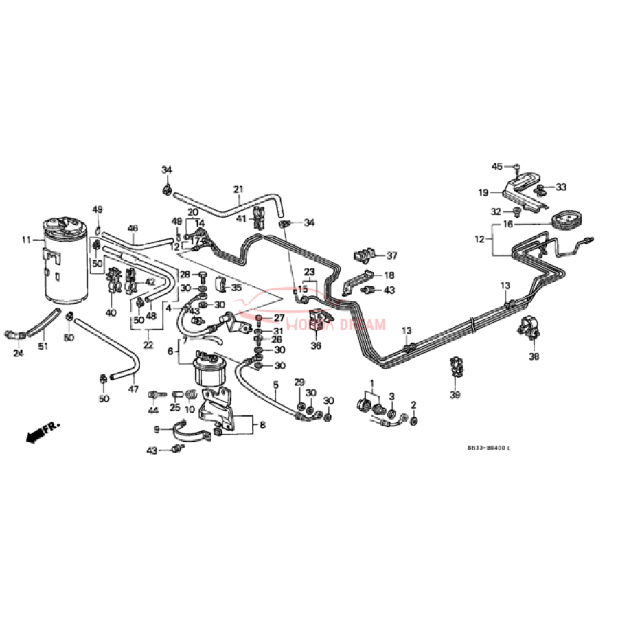 Pipe Complete B, Fuel (16721-SH3-932) - 2