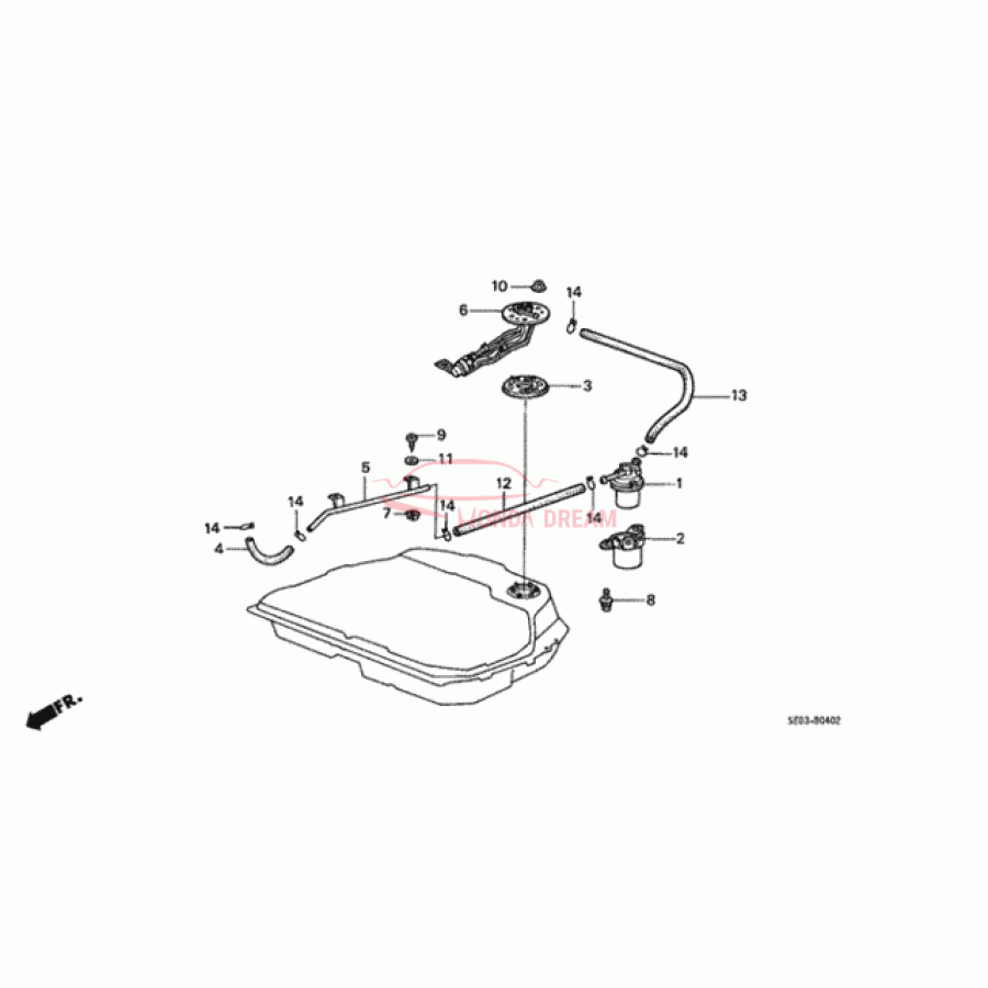 Fuel filter (16900-SE0-004) - 1