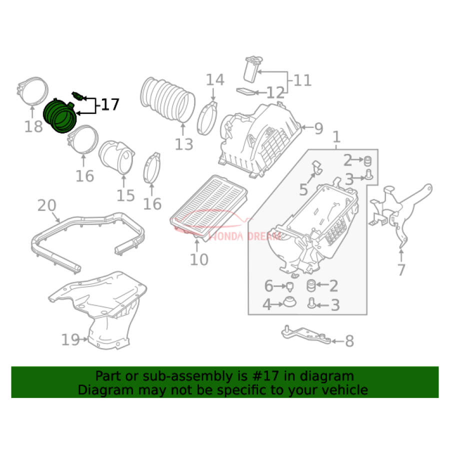 TUBE A SET,AIR FL (17011-5BF-A00) - 2