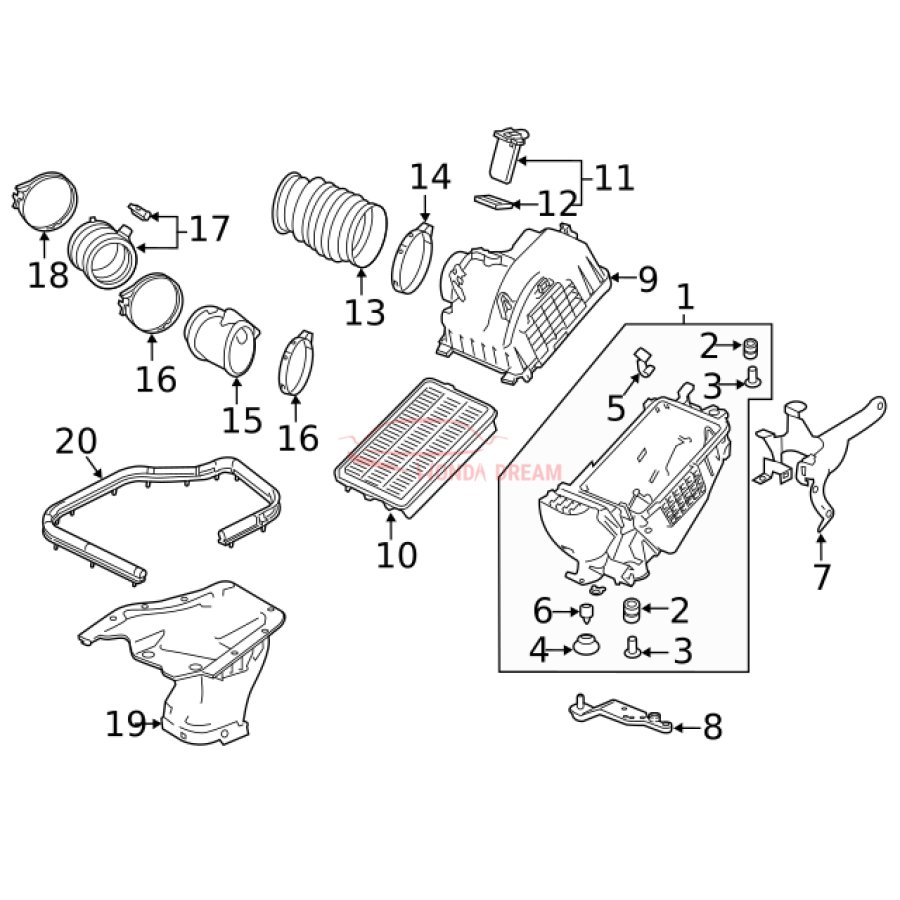 TUBE A SET,AIR FL (17011-5BF-A00) - 3