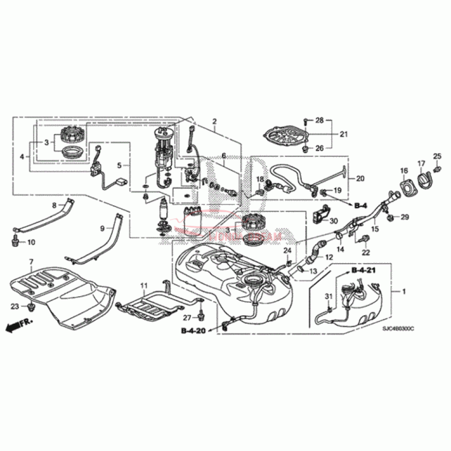 Fuel filter (17048-SJC-A00) - 1