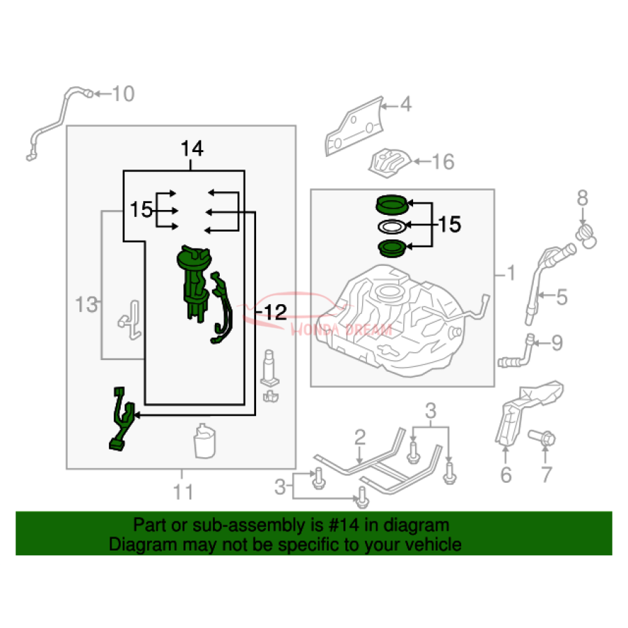 Fuel filter (17048-SNC-L01) - 2