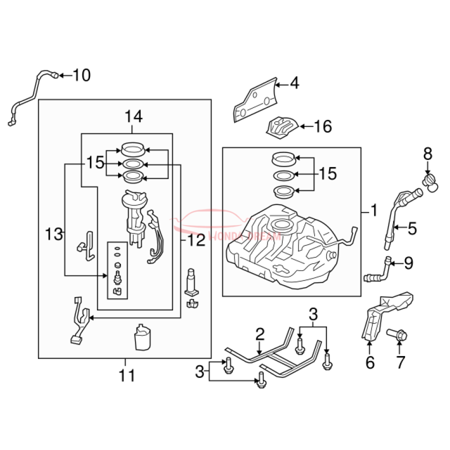 Fuel filter (17048-SNC-L01) - 3