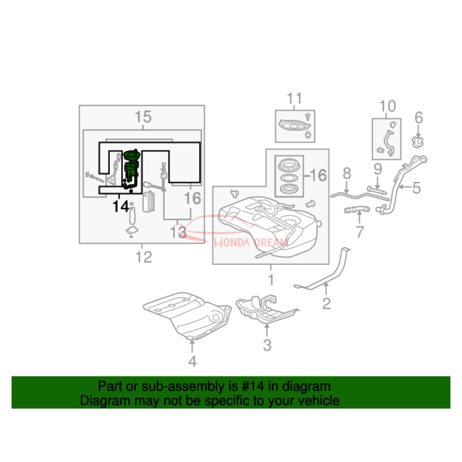 Fuel filter (17048-SZA-A30) - 2