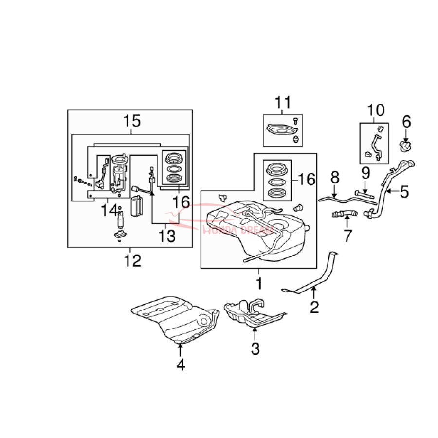 Fuel filter (17048-SZA-A30) - 3