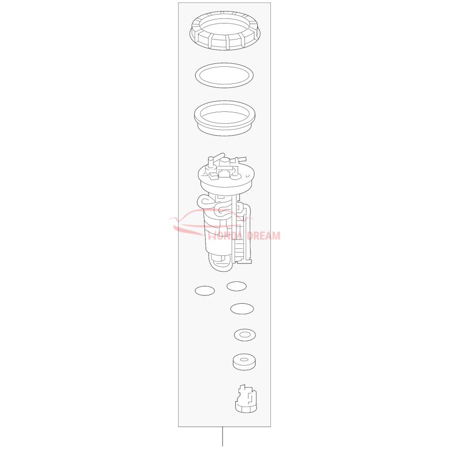 Fuel filter (17048-T5R-A00) - 1