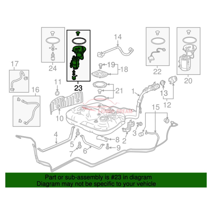 Fuel filter (17048-THR-A00) - 2