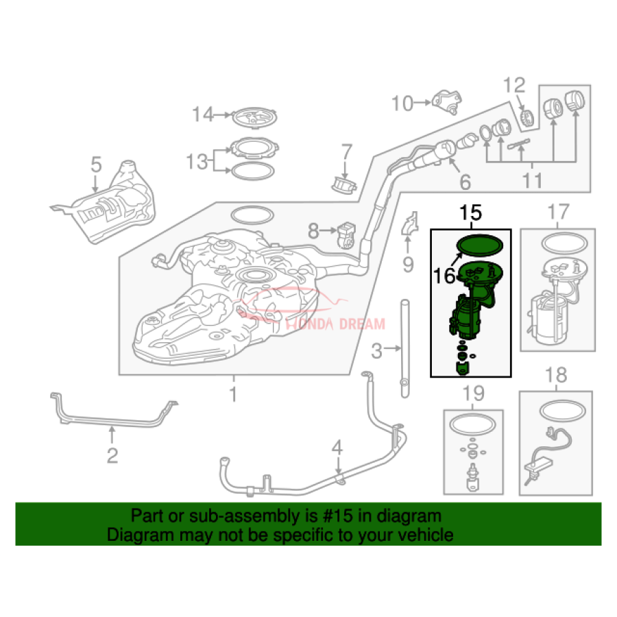 Fuel filter (17048-TLA-A01) - 2